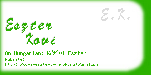 eszter kovi business card